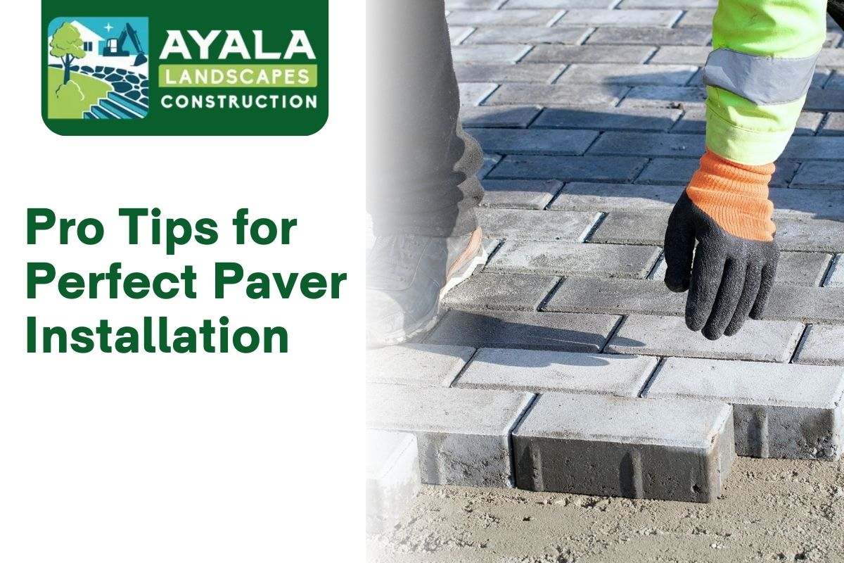 A step-by-step paver installation process in Spanaway.