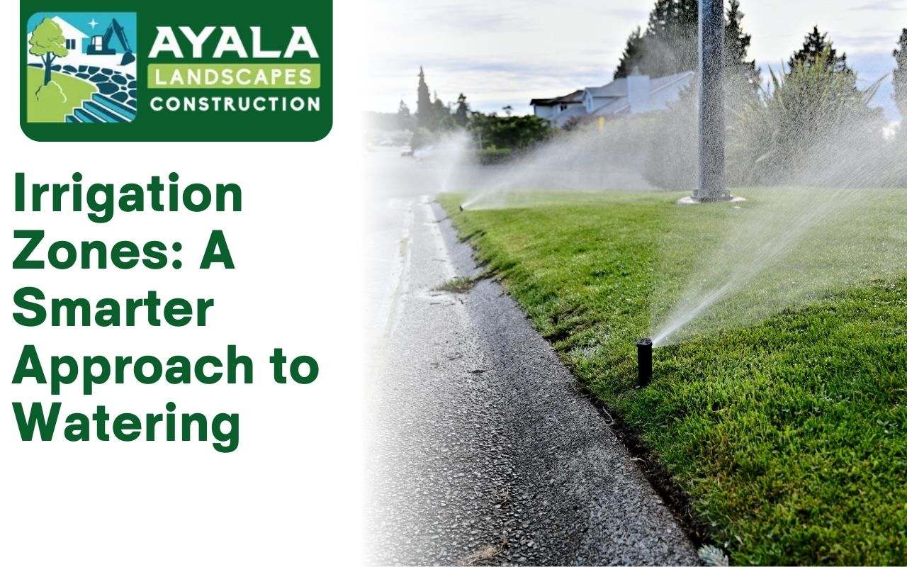 Irrigation map showing different watering zones.
