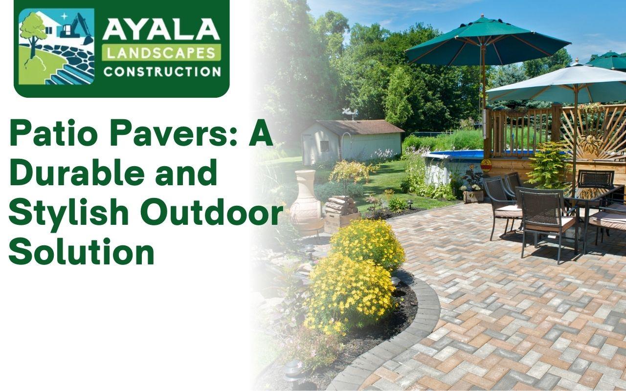 A modern patio with elegant patio pavers.