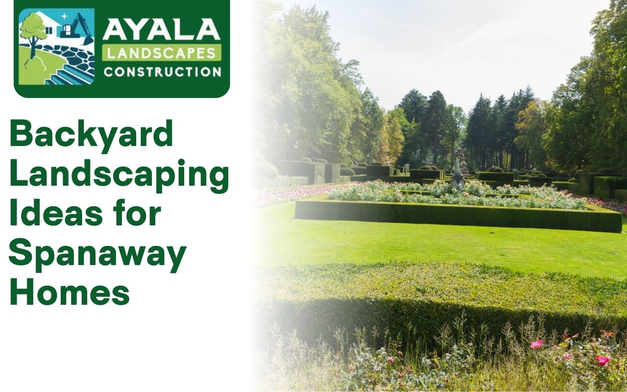 Modern backyard landscape design in Spanaway