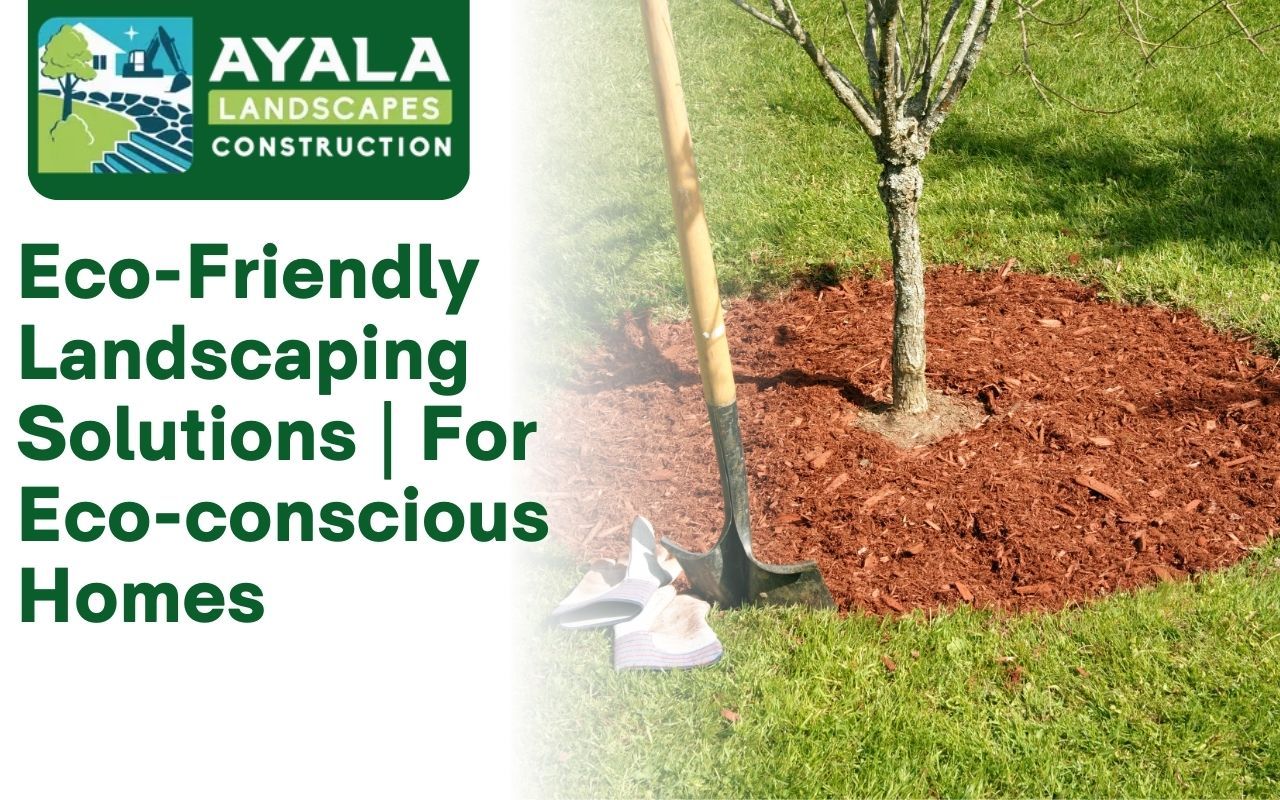 Organic mulching and eco landscape materials used in gardens