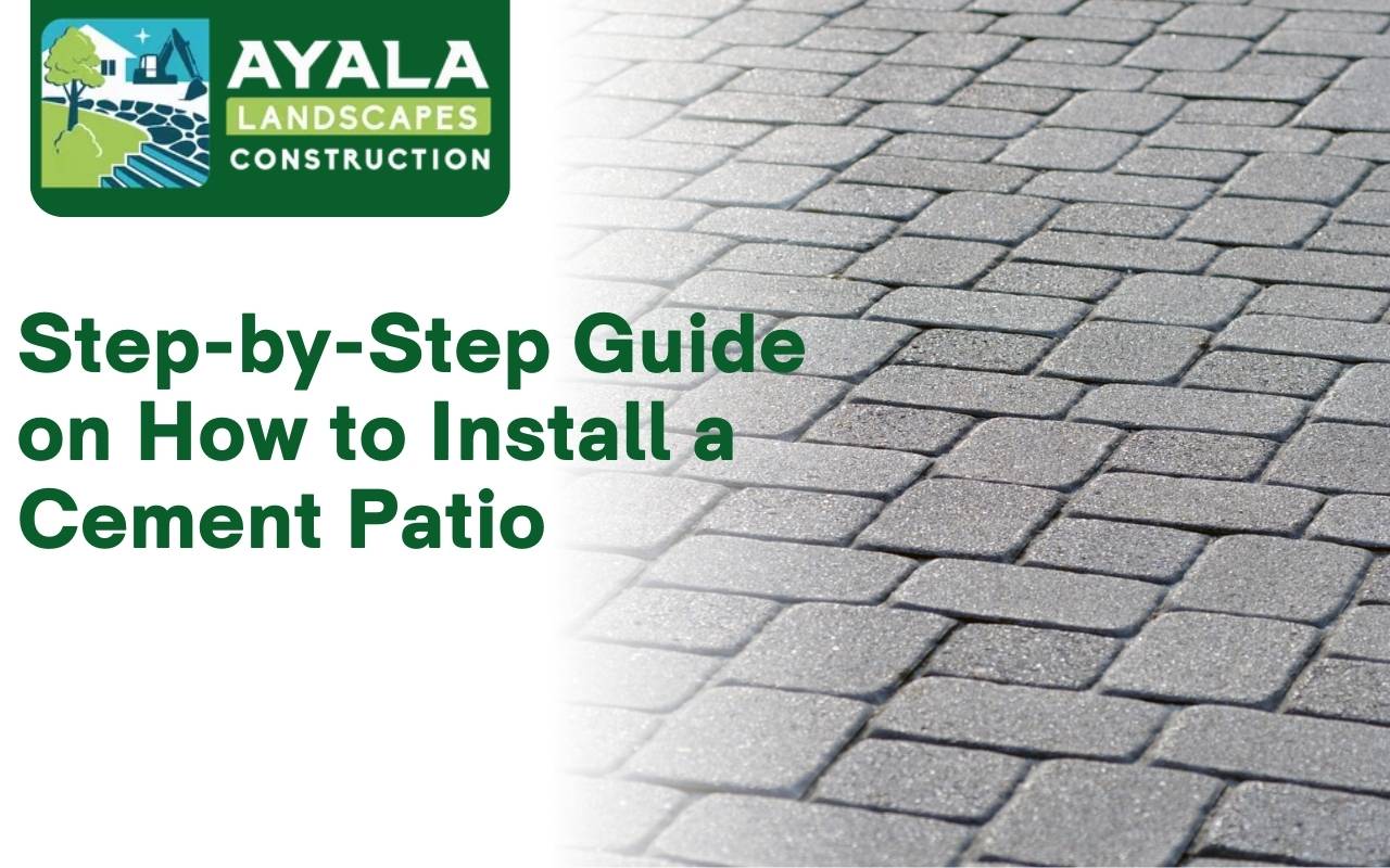 Preparing the site for how to install a cement patio