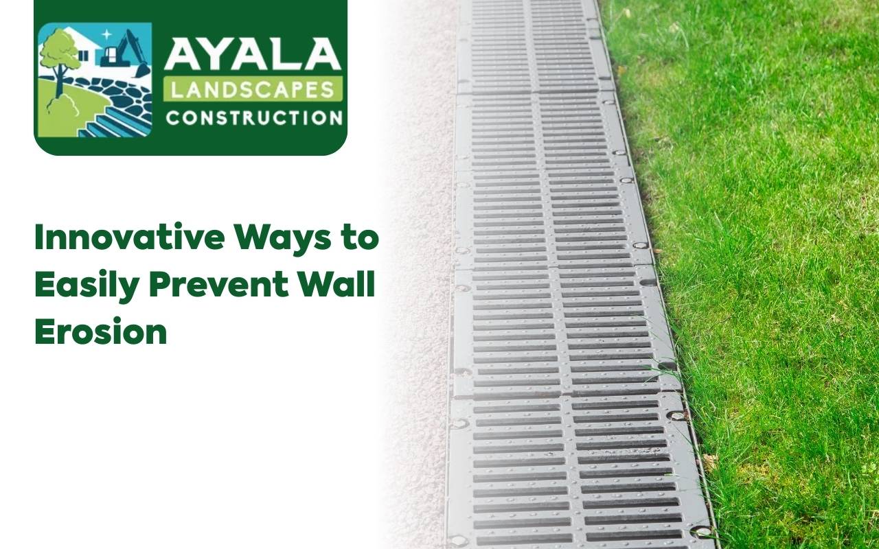 Effective drainage systems designed to prevent wall erosion around properties