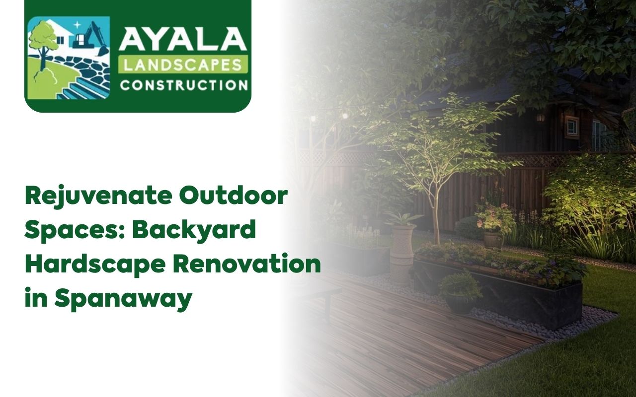 Backyard patio designed for backyard hardscape renovation in Spanaway