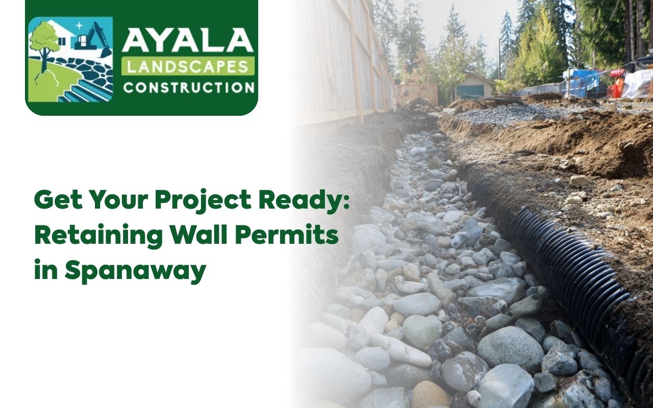 Gravel backfill and drain pipe setup that supports safety for a Spanaway retaining wall project