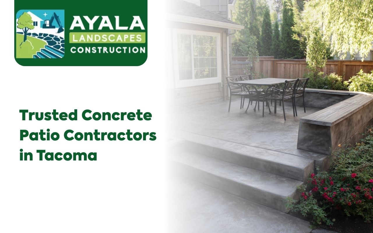 control joints planned by concrete patio contractors in Tacoma for a durable patio