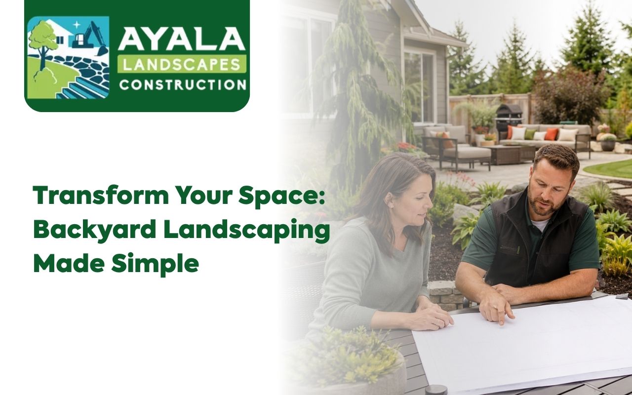 Backyard landscaping plan for a useful outdoor living space in Puyallup