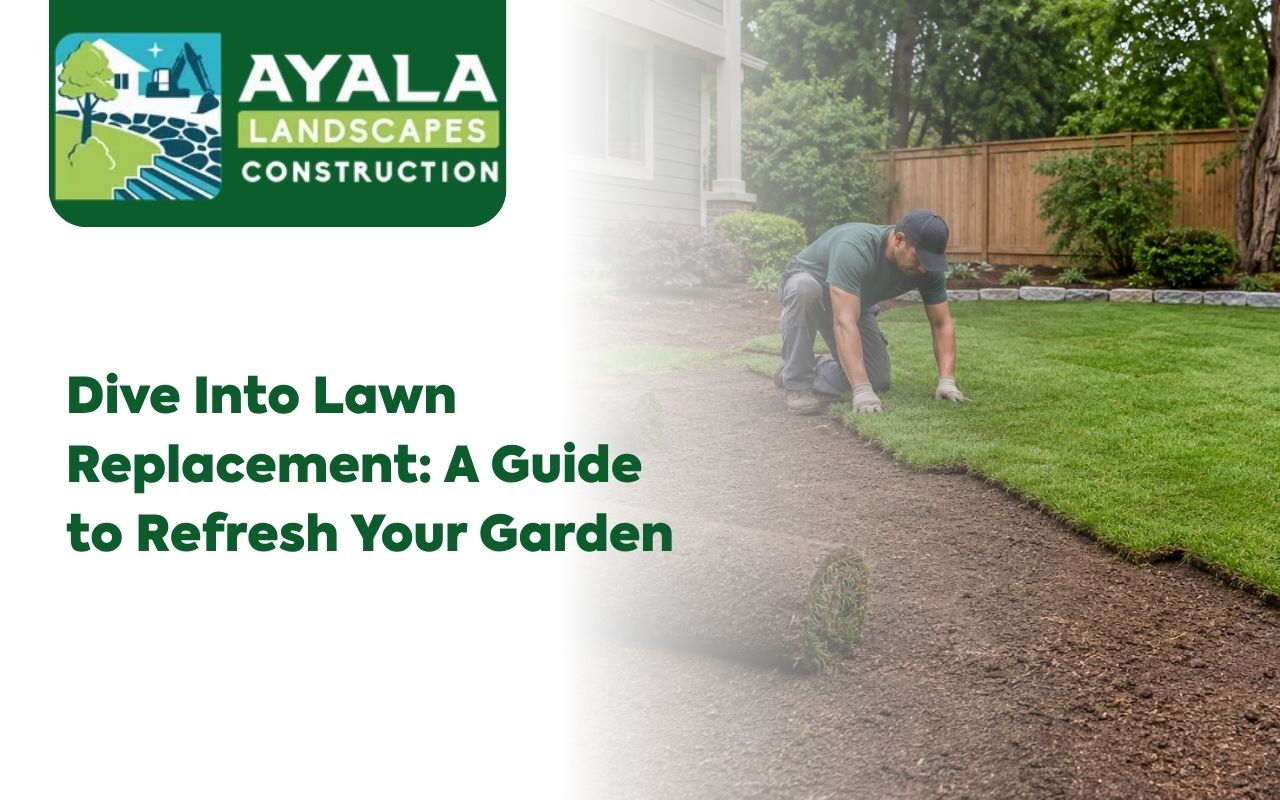 Fresh lawn replacement in a Puyallup residential yard