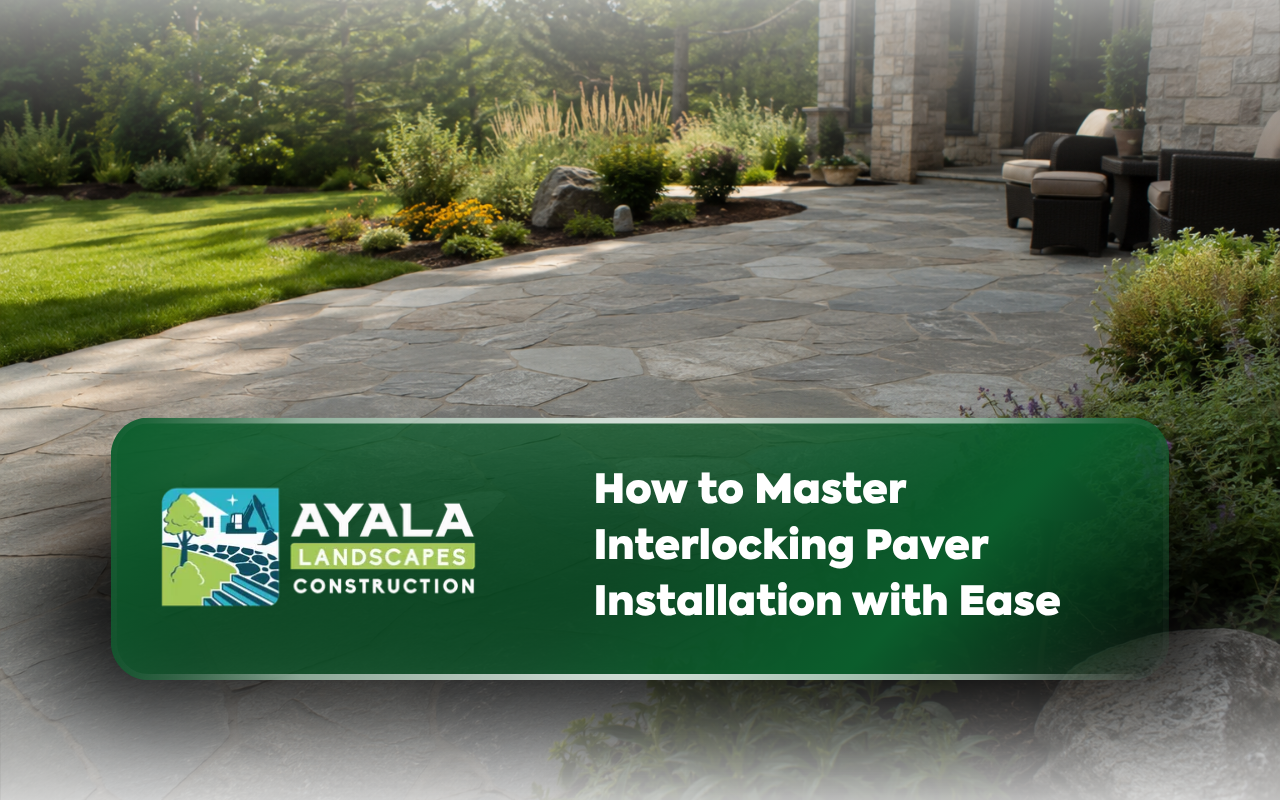 Interlocking paver installation for a clean residential patio
