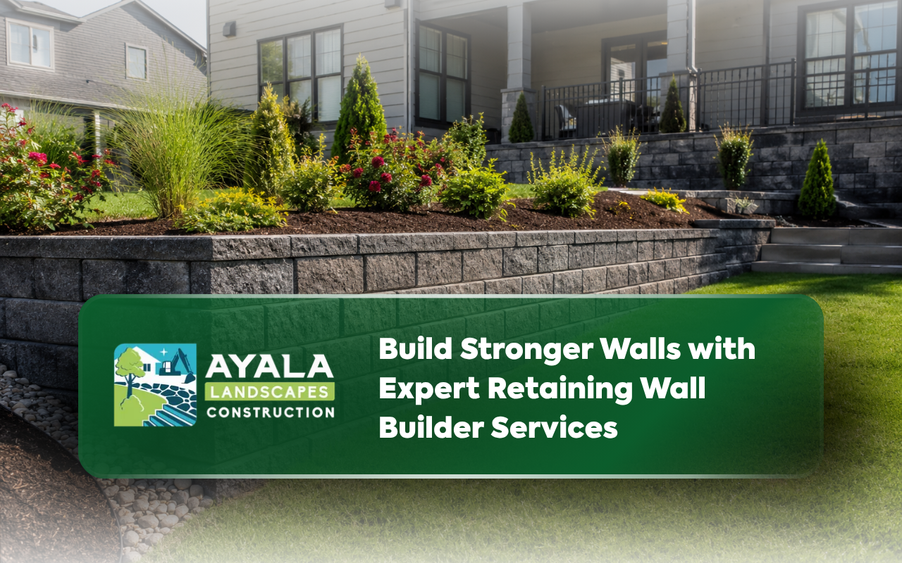 Retaining wall builder services for a stronger backyard layout